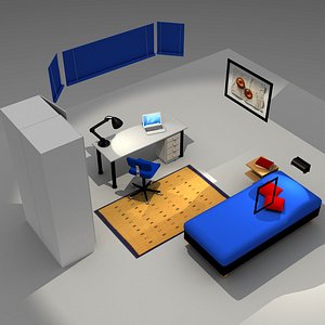 bedroom bed 3d max