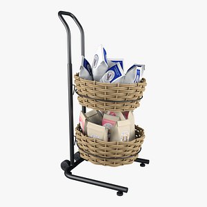 basket floor stand 3d model