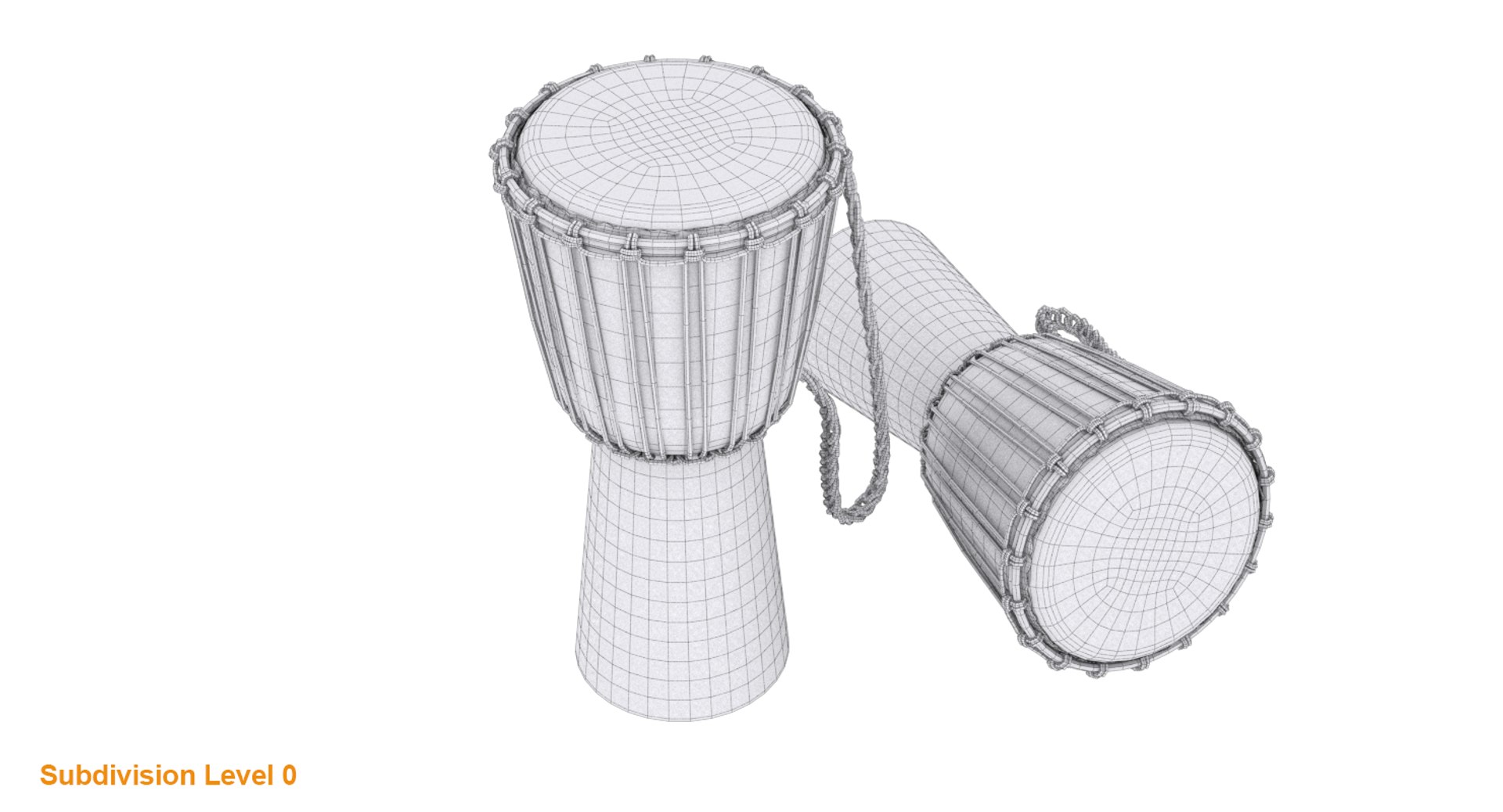 3D Model African Djembe Ape Carving - TurboSquid 1352301