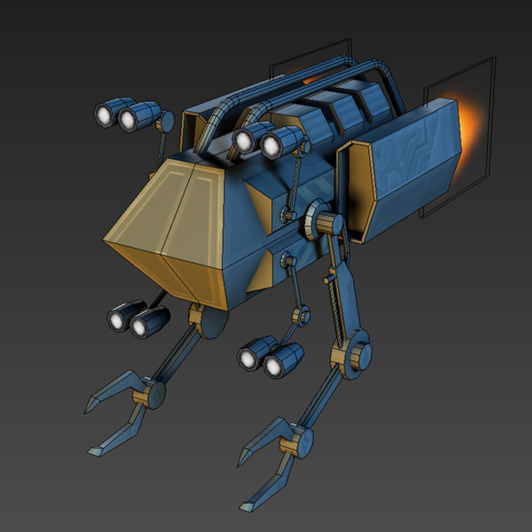 3d Sci-fi Resource Harvesters Model