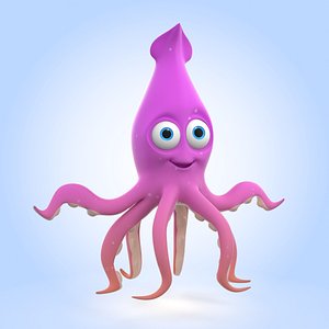 Purple Squid 3D model