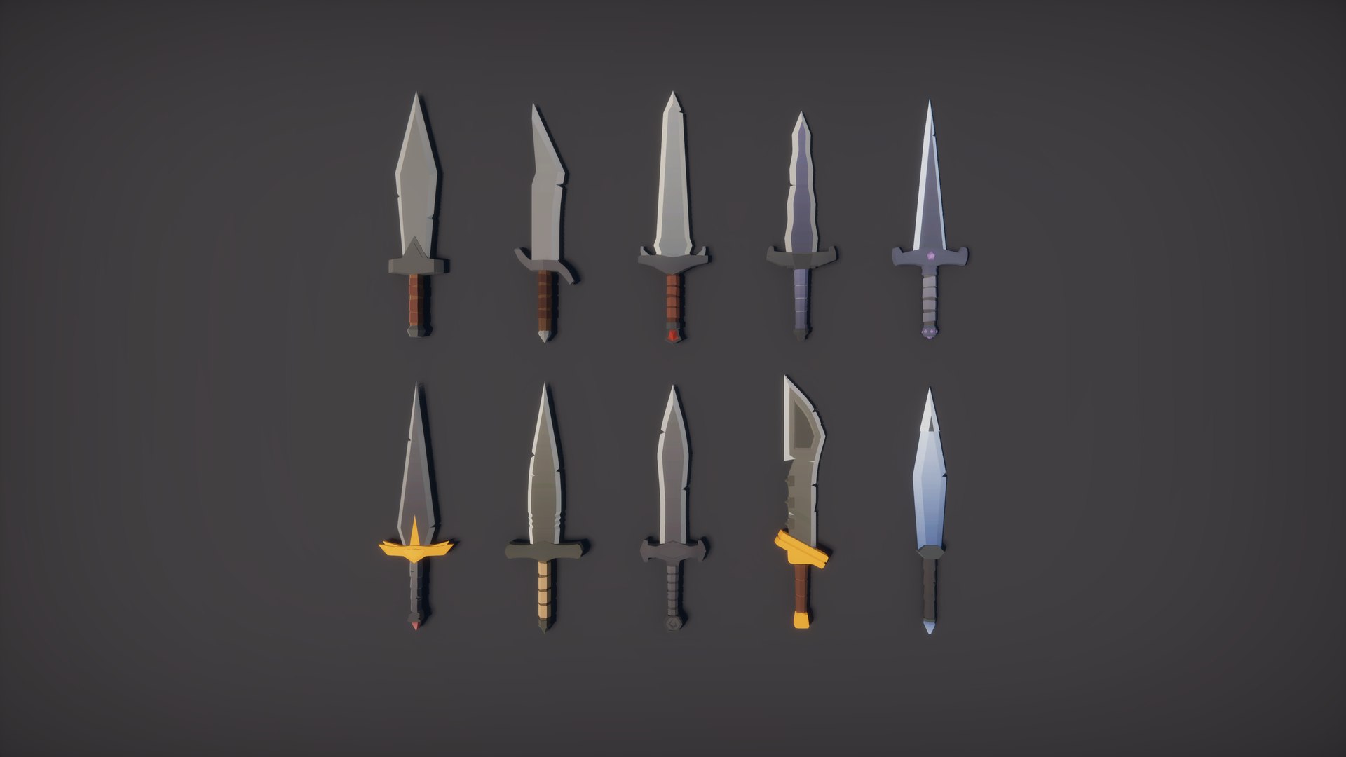 3D Low Poly RPG Fantasy Weapons https://p.turbosquid.com/ts-thumb/o2/sauKBg/Wk/6/png/1657207036/1920x1080/fit_q87/ec35b0a44c070fd53f60a05b4f0246a42b5ad25d/6.jpg
