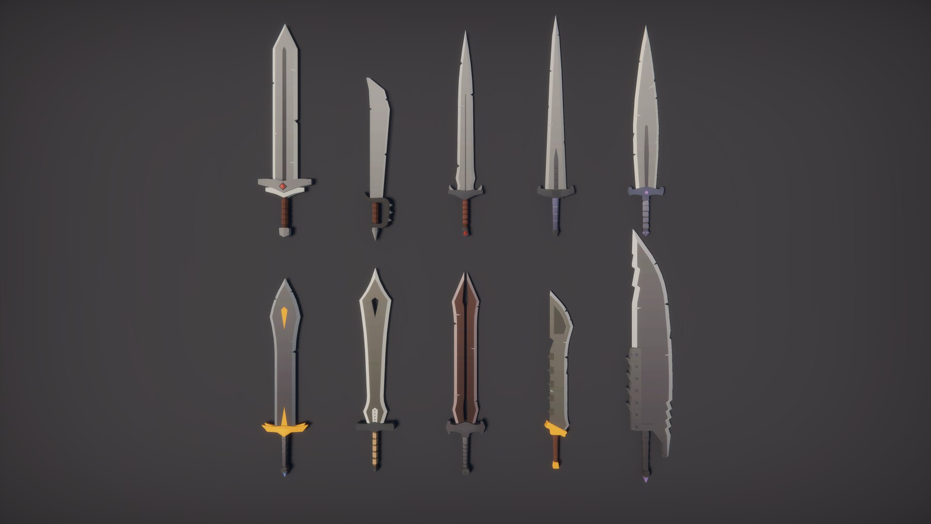 3D Low Poly RPG Fantasy Weapons https://p.turbosquid.com/ts-thumb/o2/sauKBg/XP/2/png/1657207034/1920x1080/fit_q87/21f0afbb6b65cec64286bafb5c837c478ac6160c/2.jpg