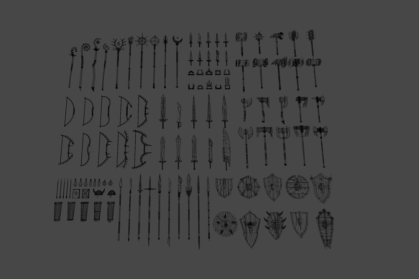 3D Low Poly RPG Fantasy Weapons https://p.turbosquid.com/ts-thumb/o2/sauKBg/ln/wire/png/1657207199/1920x1080/fit_q87/91533598fb3bf125e10b7b693cf6e5fb3d17c74e/wire.jpg