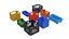 plastic crates pack 3D model