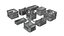plastic crates pack 3D model
