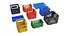 plastic crates pack 3D model