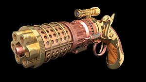 3D steampunk gun