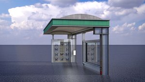 Japan Bus Station 3D model