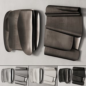 281 decorative wall art 13 metal wall sculptures P02 3D model