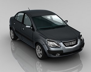3d kia rio sedan model