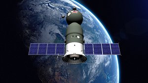 3D model soyuz spacecraft space