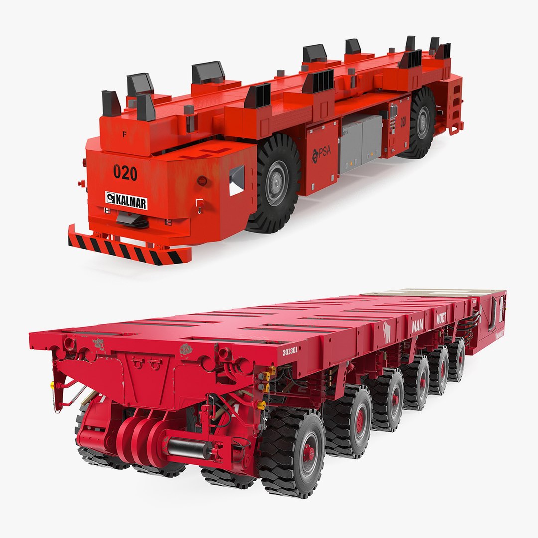 Self Propelled Modular Transporters Rigged 3D Models Collection 3D model preview