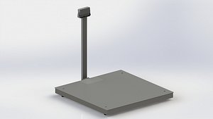 3 Ton Platform Scale 1200x1200mm - Foldable Indicator Industrial Floor Scale 3D