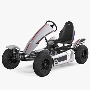 Pedal Kart with Frame Race Grey Rigged