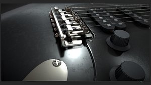 3D model Black Strat