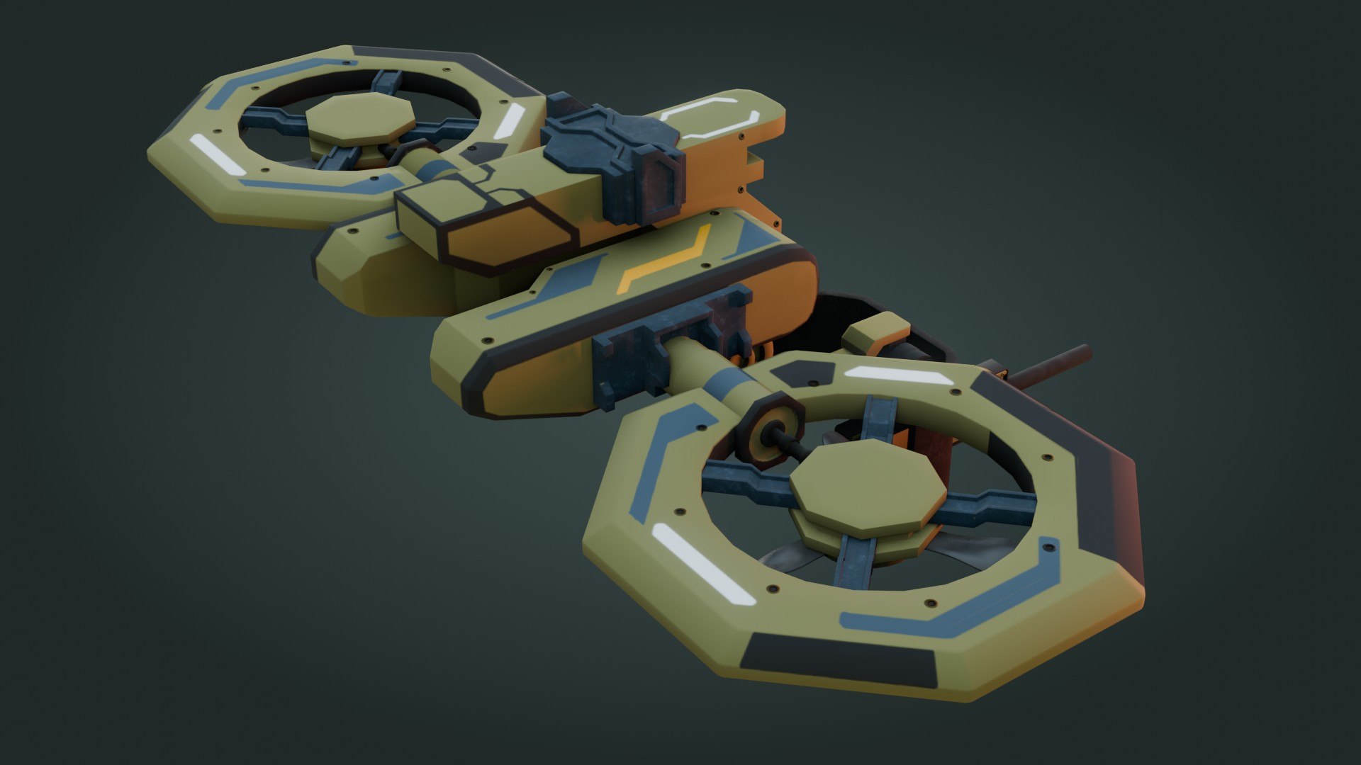 3D Sci-Fi Drone - Low Poly - Game Ready - PBR - TurboSquid 2228555