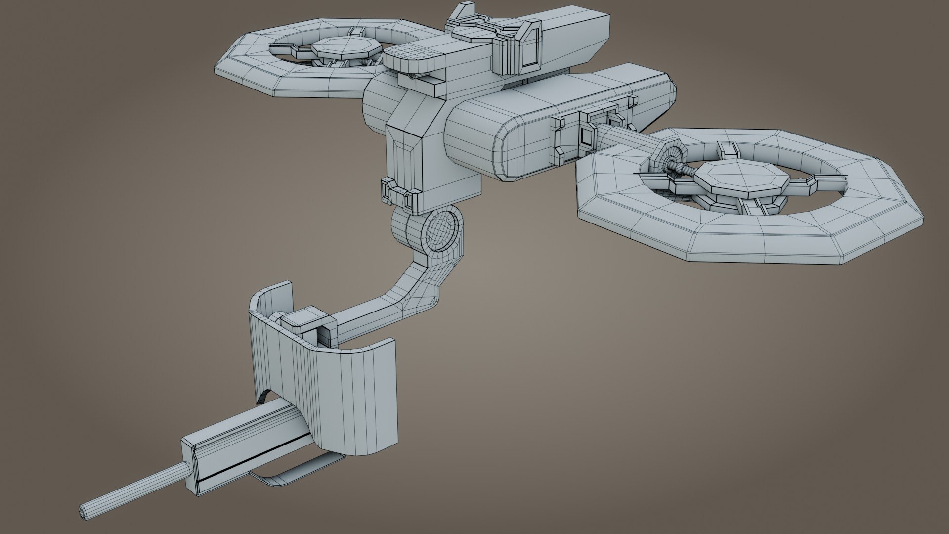 3D Sci-Fi Drone - Low Poly - Game Ready - PBR - TurboSquid 2228555