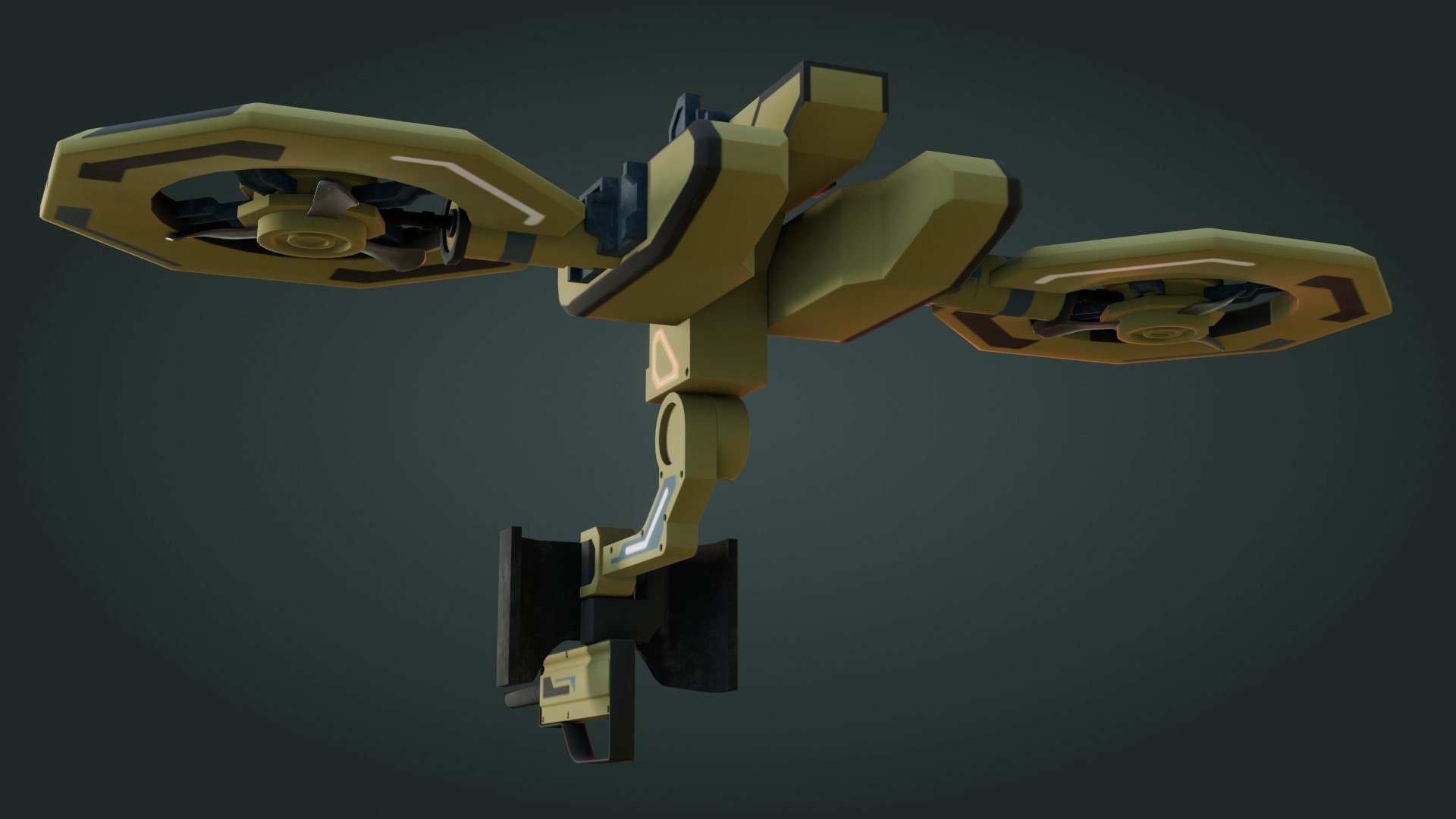 3D Sci-Fi Drone - Low Poly - Game Ready - PBR - TurboSquid 2228555