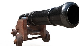 3D pirate ship cannon