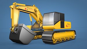 crawler excavator loader 3D model