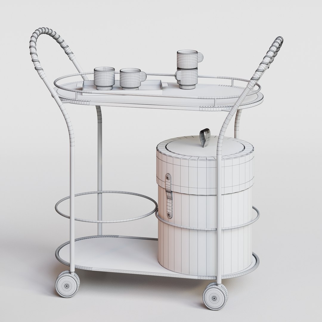 3D Tea Trolley Bistro Mizetto - TurboSquid 1480204