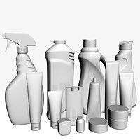 Tubes, Jar & Bottle 3d Model