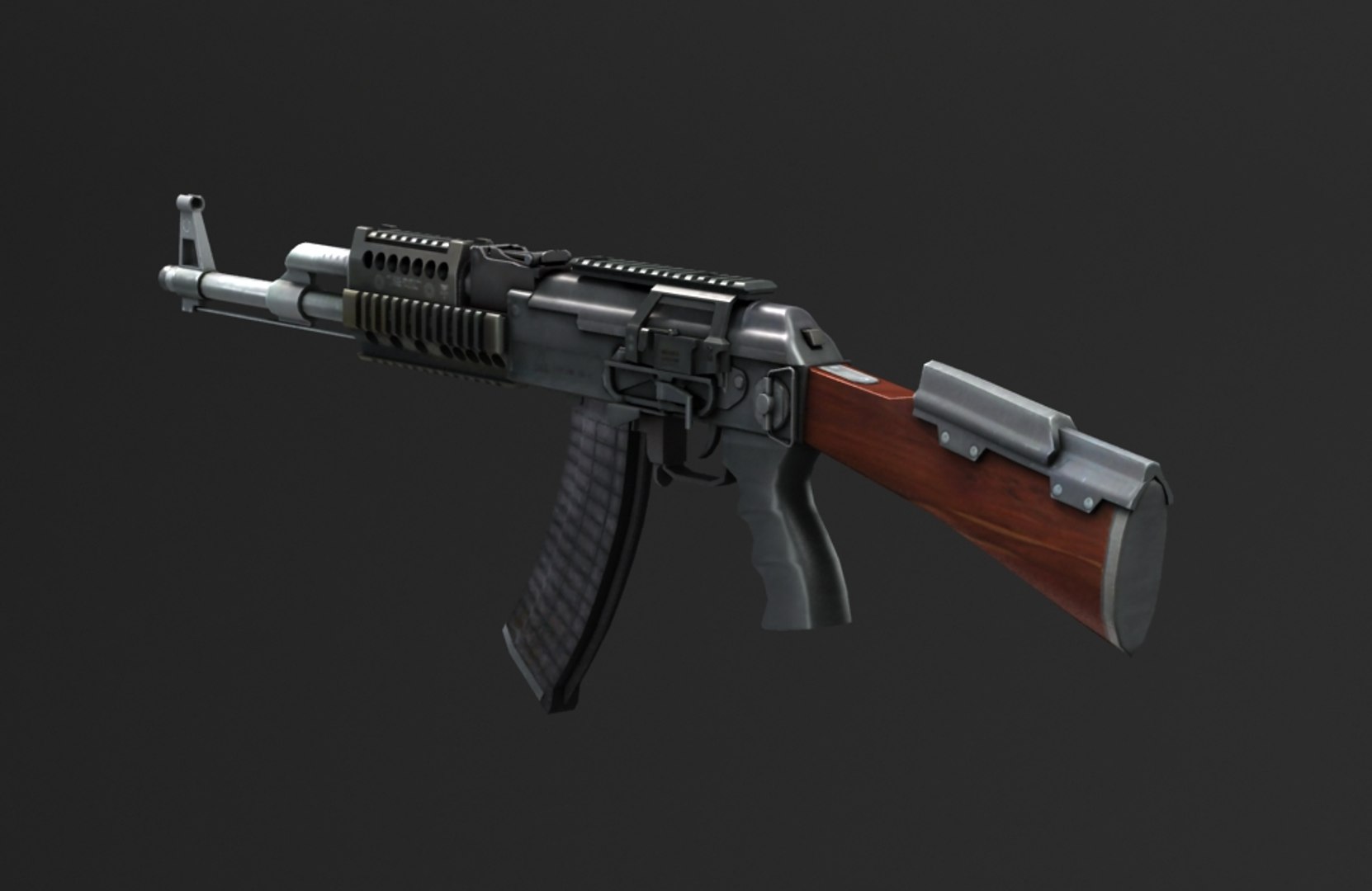 Akms Ak-47 Assault Rifle 3D Model - TurboSquid 1621525