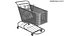 3D model Detailed Blue Shopping Cart