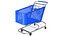 3D model Detailed Blue Shopping Cart