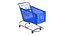 3D model Detailed Blue Shopping Cart