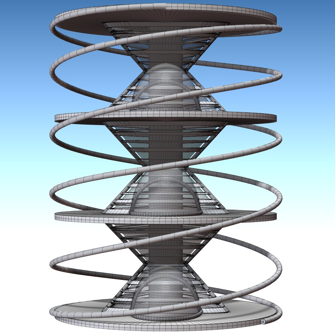 3d Futuristic Building Model