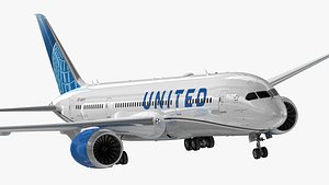 Boeing 787-8 United Airlines 3D model