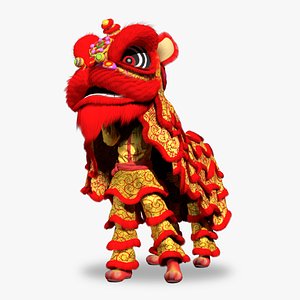 3D Lion Dance Lunar New Year