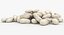 3D realistic white kidney bean