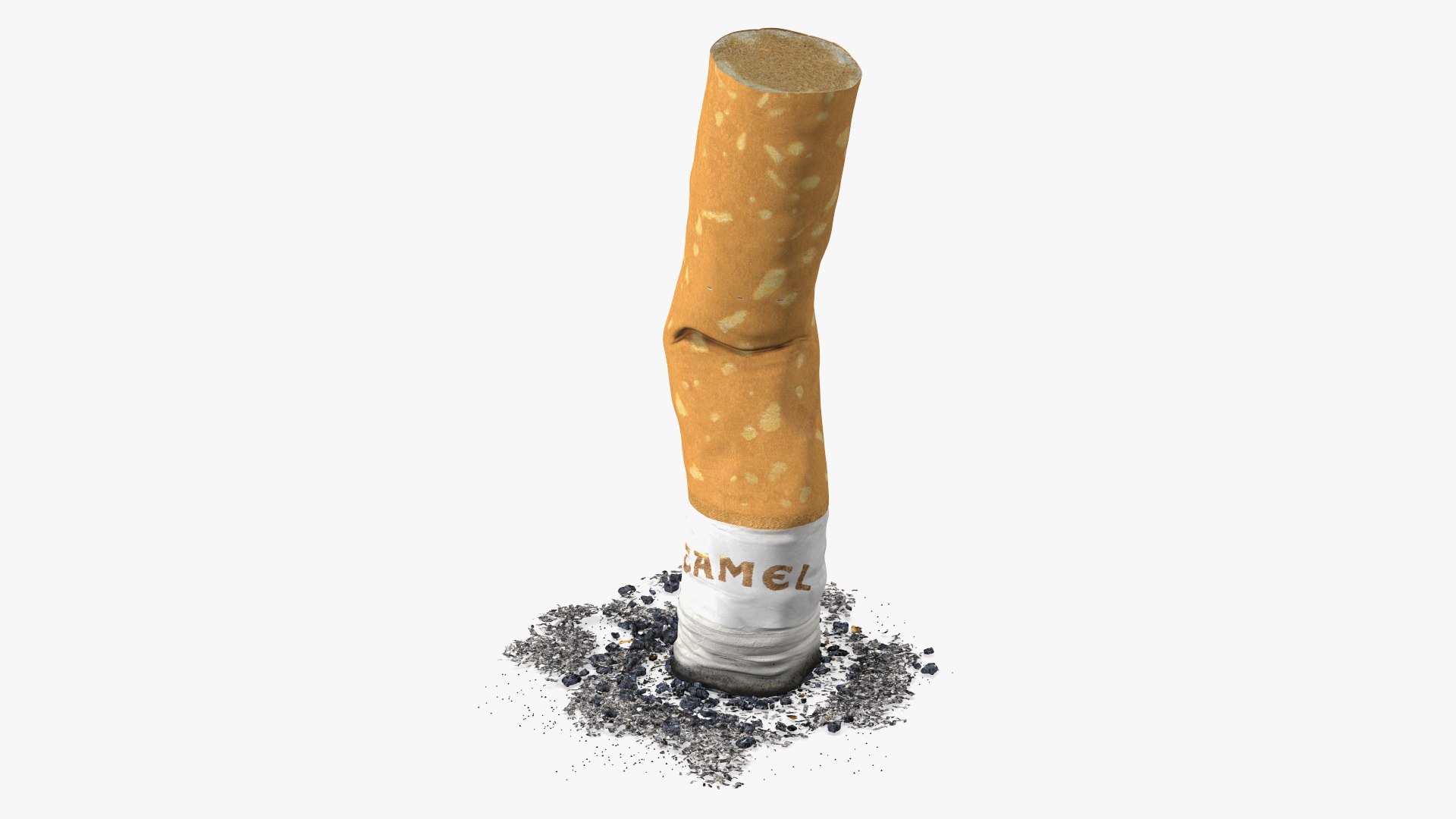 Extinguishing Cigarette Camel 3D model preview