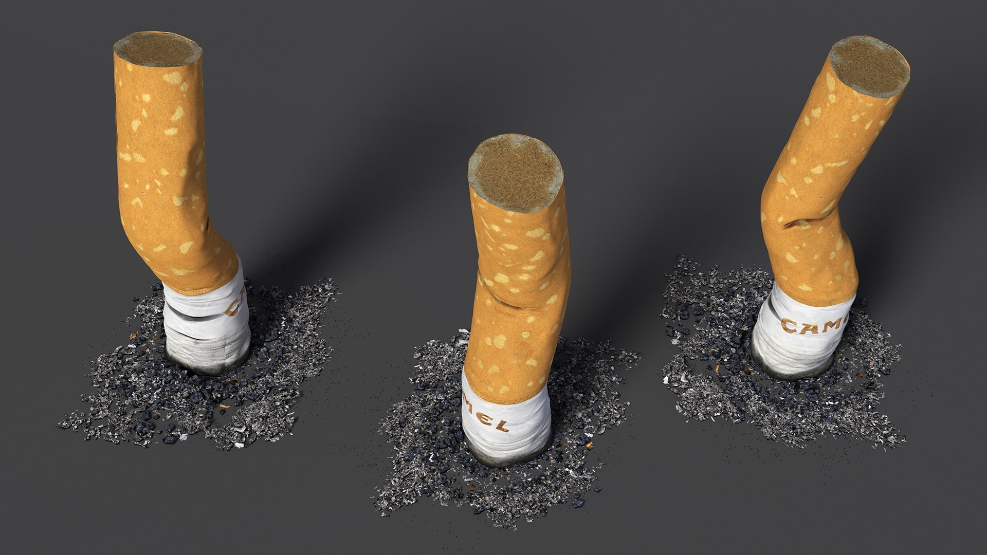 Extinguishing Cigarette Camel 3D model https://p.turbosquid.com/ts-thumb/o3/T2V8QP/gx/extinguishingcigarettecamel3dsmodel006/jpg/1714330967/1920x1080/fit_q87/1f2ba4011cfcfb8afc8de1b038e35ed4de367441/extinguishingcigarettecamel3dsmodel006.jpg