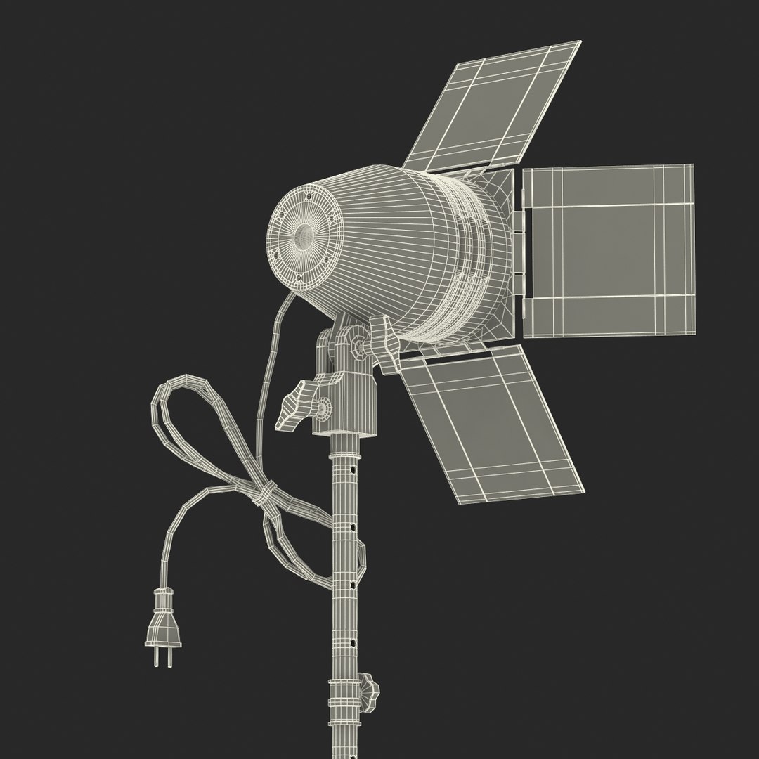 3d model barn door studio light