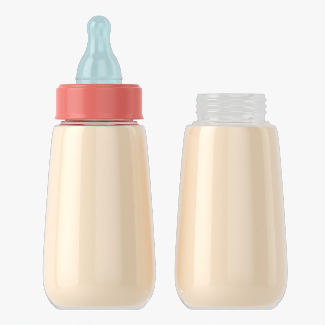 3D Baby Milk Bottle With Dummy Model - TurboSquid 1742167