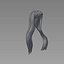 3D Female hairstyle - Marcia low poly