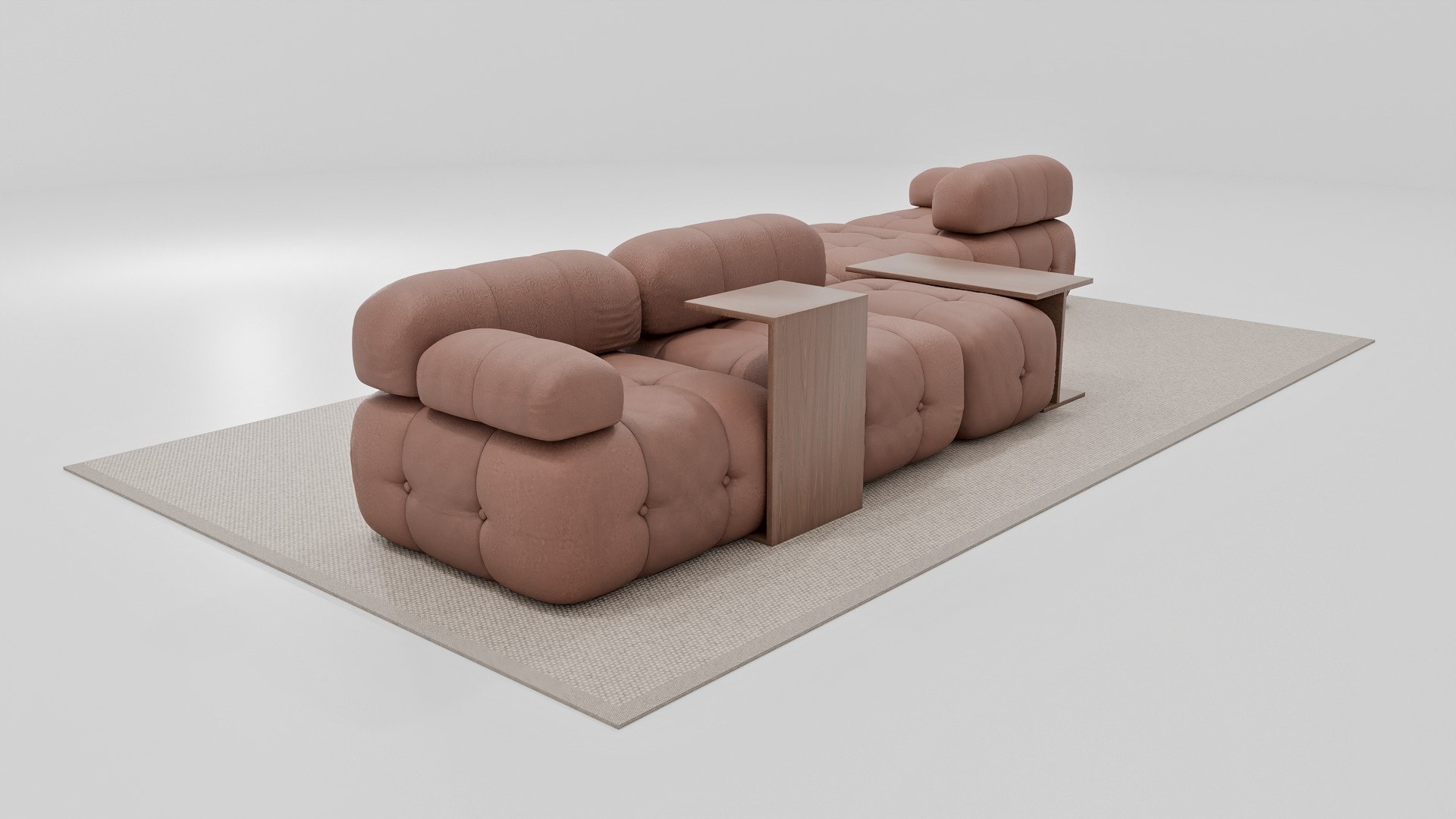 3D Modular Sofa Set 4 Contemporary Soft Form Design - TurboSquid 2502016