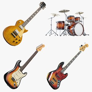 Musical Instruments Set 3D model