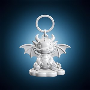 Paw Dragon Keychain 3D Print Model model