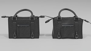 3D model Black handbagshoulder  women