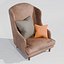 Silla vintage con respaldo alto
