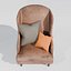 Silla vintage con respaldo alto