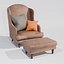 Silla vintage con respaldo alto