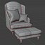Silla vintage con respaldo alto