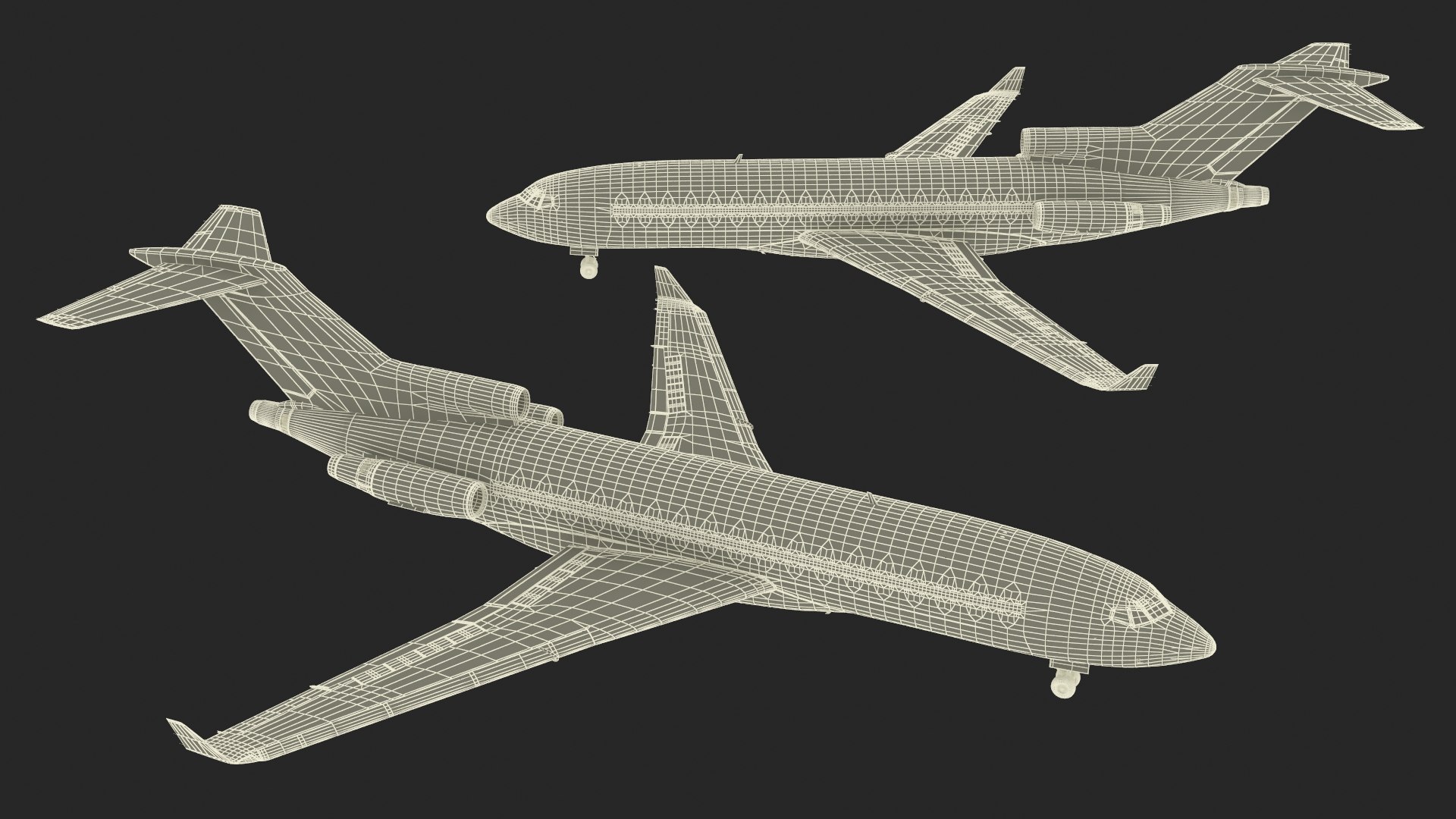 Commercial Airliner Boeing 727100 Iran Aseman 3D TurboSquid 2292201