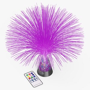 Table LED Lamp Fiber Optic with Remote Violet 3D model